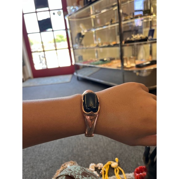 Italian Bronze Cuff Bracelet - Picture 5 of 7